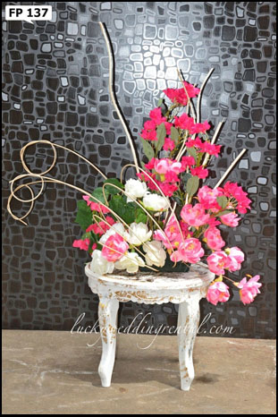 Lucky Wedding Rental fiberpots decoration