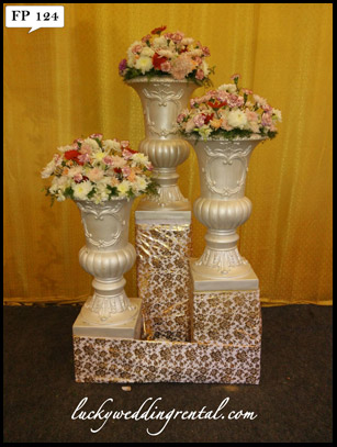 Lucky Wedding Rental fiberpots decoration