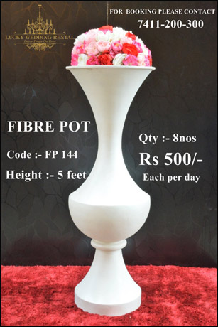 Lucky Wedding Rental fiberpots decoration