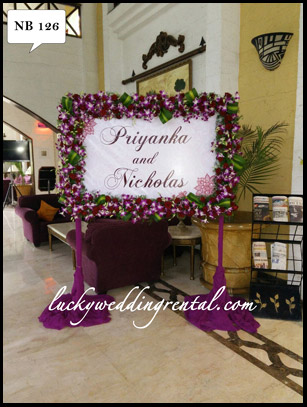 Lucky Wedding Rental Name Board Decoration