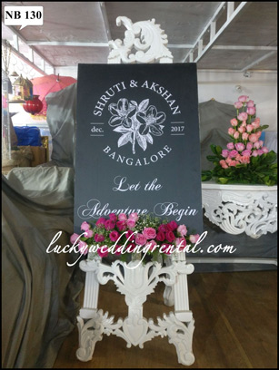 Lucky Wedding Rental Name Board Decoration