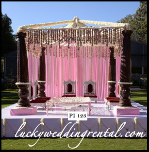 Lucky Wedding Rental pillars decoration