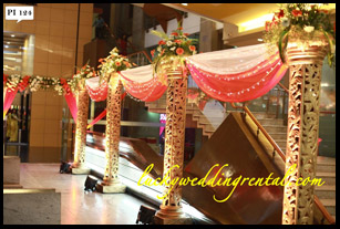 Lucky Wedding Rental pillars decoration